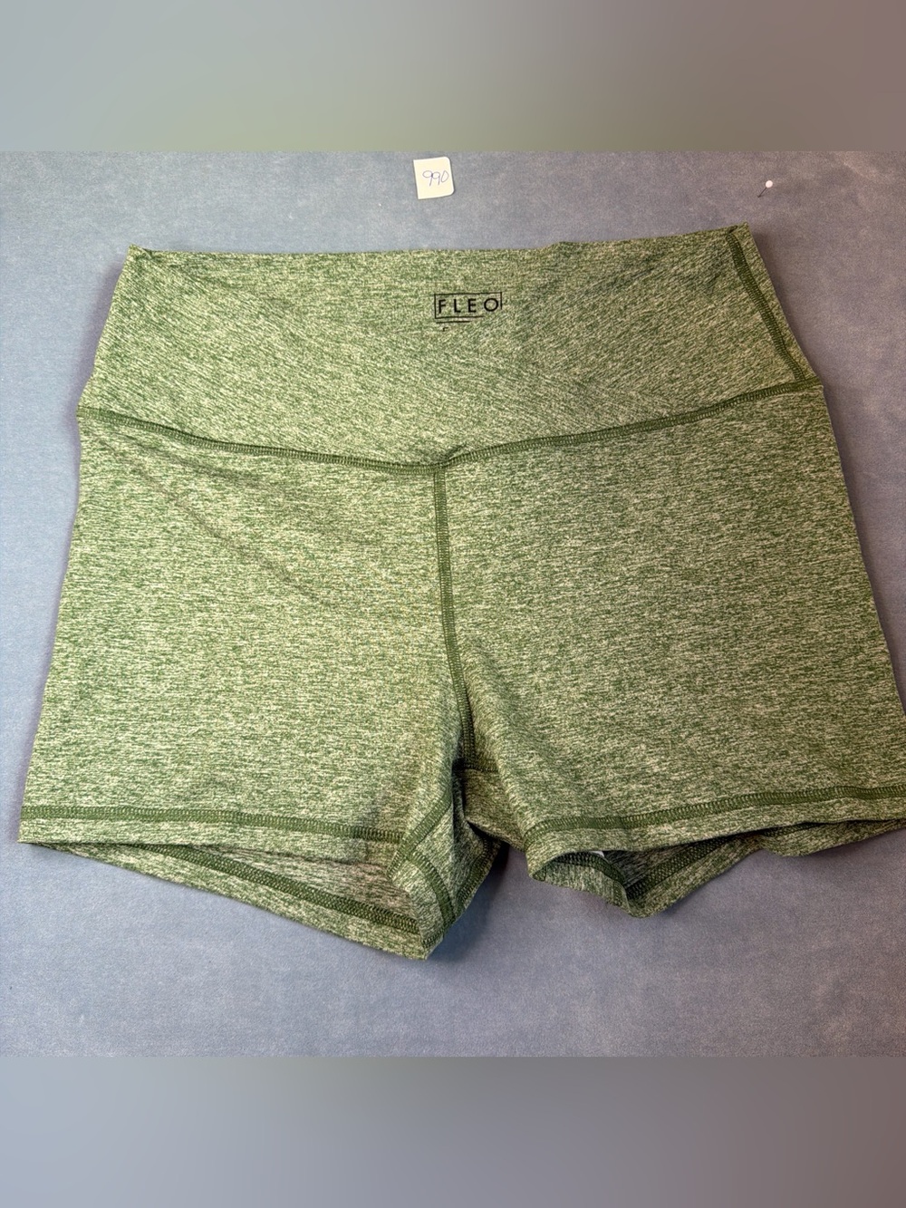 FLEO Green Heather High-Waist Shorts Size XL